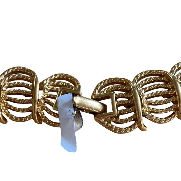 Vintage Napier Gold-Tone Linked Necklace - Picture 4 of 8